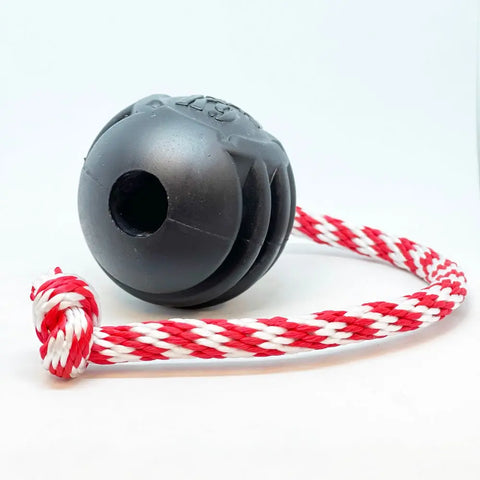 USA-K9 Magnum Black Rubber Tug and Chew Toy – Durable Dog Reward Toy | Made in USA SodaPup  Rubber Dog Toys