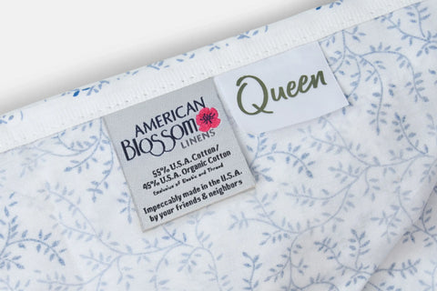 USA-Made Cotton Percale Bed Sheet Set – Crisp, Breathable & 100% American Grown Cotton American Blossom Linens  Bed Sheets