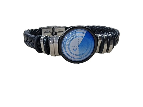 USAF Braided Leather Bracelet – Genuine Black Leather Patriotic Wristband | Made in USA Durable Military Gift Michelle Marie Boutique  Bracelets
