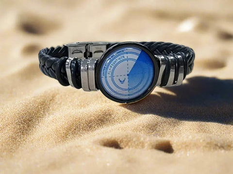 USAF Braided Leather Bracelet – Genuine Black Leather Patriotic Wristband | Made in USA Durable Military Gift Michelle Marie Boutique  Bracelets