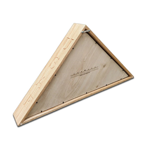 The USAF - Oak Burial Flag Display Case (5 X 9.5 Flag) by Legacies of America Woodworking Company is a crafted oak flag case, honoring service with quality workmanship and a natural finish, made by U.S. Military Veterans.