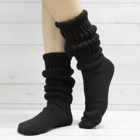 Ultimate Cotton Slouch Socks Women 6-9 – Cozy Black Knit | Made in USA Catherine Cole  socks