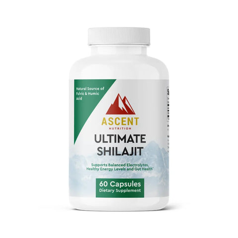Ultimate Shilajit 60 Capsules – 10:1 Potent Himalayan Extract for Energy & Detox | Ascent Nutrition | Made in USA Ascent Nutrition  simple