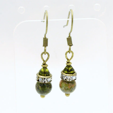 Handcrafted Amazonite Sterling Silver Dangle Earrings – Genuine Gemstone Jewelry | Made in USA by Ciao Bella Michelle Marie Boutique  Earrings