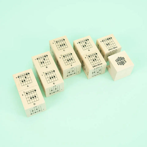 Uncle Goose 10-Piece Wooden Guitar Chord Learning Blocks Set – 1.75 Inch Cubes | Made in USA Uncle Goose  Grow