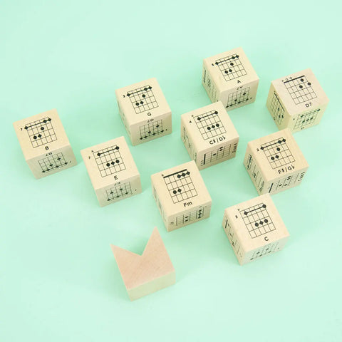 Uncle Goose 10-Piece Wooden Guitar Chord Learning Blocks Set – 1.75 Inch Cubes | Made in USA Uncle Goose  Grow