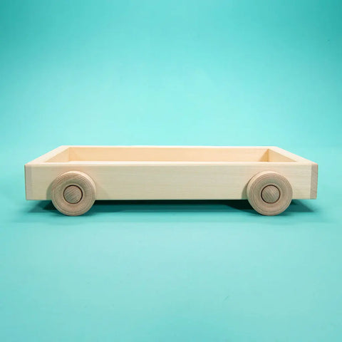 Uncle Goose 28 Block Wooden Wagon – Basswood Toy Storage and Display Cart | Handmade in USA Uncle Goose  Accessories