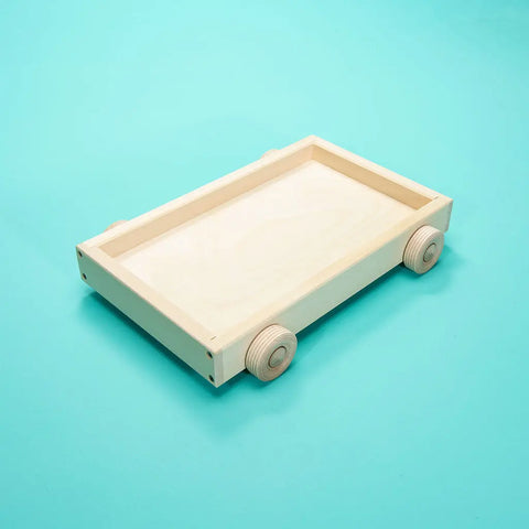 Uncle Goose 28 Block Wooden Wagon – Basswood Toy Storage and Display Cart | Handmade in USA Uncle Goose  Accessories