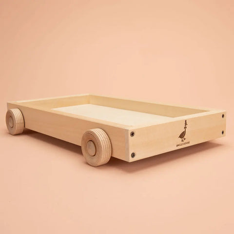 Uncle Goose 32-Block Wooden Storage Wagon – Michigan Basswood Toy Cart for Kids | Made in USA Uncle Goose  Accessories