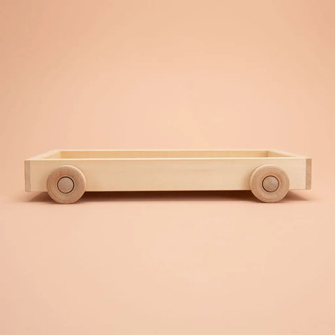Uncle Goose 32-Block Wooden Storage Wagon – Michigan Basswood Toy Cart for Kids | Made in USA Uncle Goose  Accessories