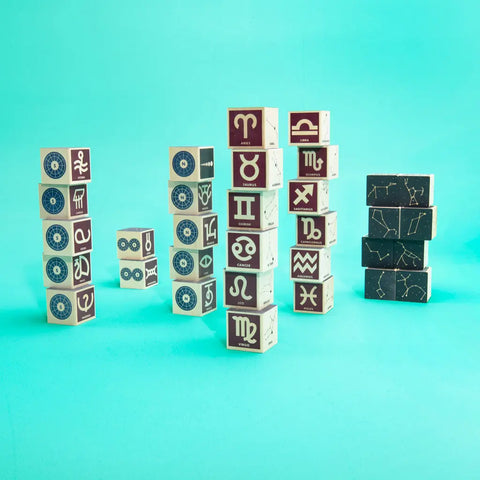 Uncle Goose 32-Piece Zodiac Constellation Blocks Set – 1.75 Inch Cubes – Educational Astronomy Toy | Made in USA Uncle Goose  Discovery