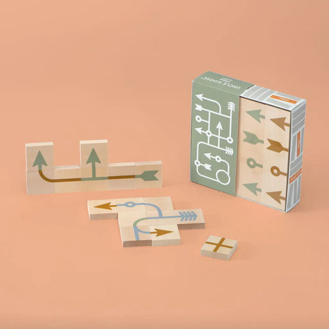 Uncle Goose 64-Piece Arrow Wooden Chips Set – 1.75 Inch Basswood Blocks | Eco-Friendly Building Toy Made in USA Uncle Goose  Patterning Chips