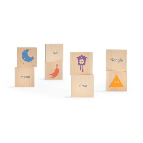 Uncle Goose 64-Piece Wooden Vocabulary Flash Cards – Educational Language Chips | Made in USA Uncle Goose  Vocabulary Chips