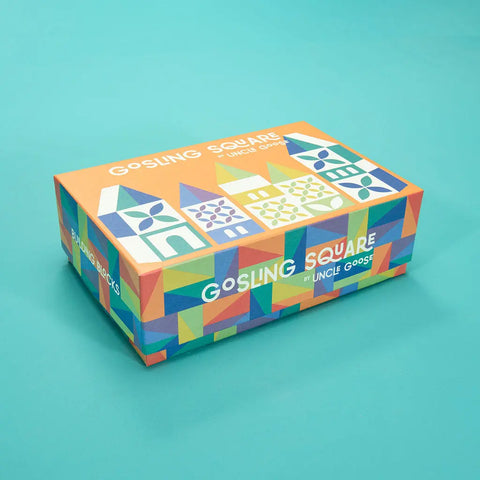 Uncle Goose 80-Piece Wooden Building Blocks Set – Colorful Square and Triangle Shapes | Sustainable Basswood Toy Made in USA Uncle Goose  Grow