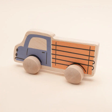 Uncle Goose Auto Roller Wooden Flatbed Truck Toy – 6x4 Inch Push Vehicle for Toddlers 3+ | Made in USA Handcrafted Uncle Goose  Rollers