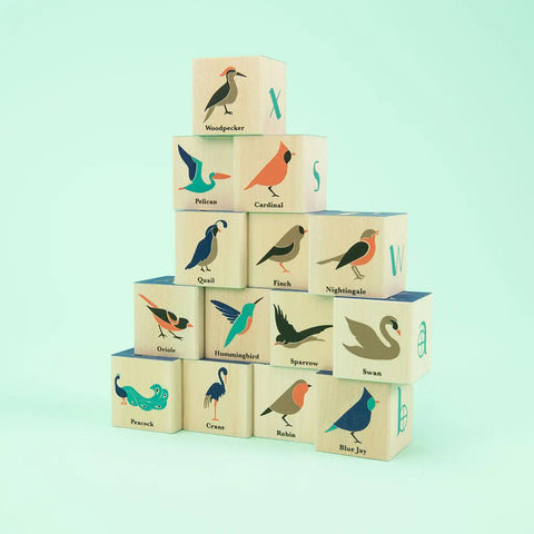 Uncle Goose Bird Alphabet Blocks 14-Piece Set – Sustainable Basswood Educational Toy | Made in USA Uncle Goose  Sentiments
