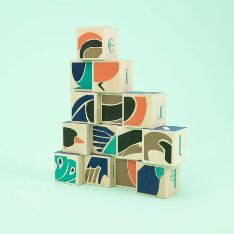 Uncle Goose Bird Alphabet Blocks 14-Piece Set – Sustainable Basswood Educational Toy | Made in USA Uncle Goose  Sentiments