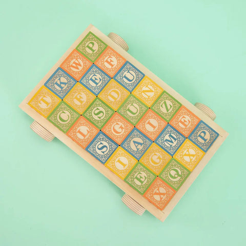 Uncle Goose Classic ABC Blocks With Wagon Uncle Goose  Classic Goose