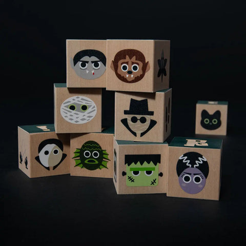 Uncle Goose Creature Feature Wooden Blocks Set – 9 Durable 1.75 Inch Basswood Cubes | Made in USA for Kids Ages 2+ Uncle Goose  Eclectic