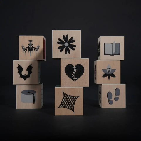 Uncle Goose Creature Feature Wooden Blocks Set – 9 Durable 1.75 Inch Basswood Cubes | Made in USA for Kids Ages 2+ Uncle Goose  Eclectic