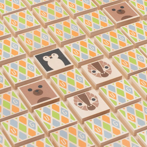Uncle Goose Cubelings Memory Game – 64 Wooden Animal Chips for Kids | Made in USA Educational Toy Uncle Goose  Cubelings