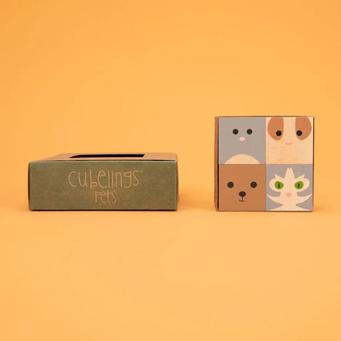 Uncle Goose Cubelings Wooden Pet Blocks 1.75 Inch Eco-Friendly Building Toy Set | Made in USA Uncle Goose  Cubelings