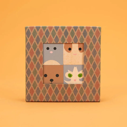 Uncle Goose Cubelings Wooden Pet Blocks 1.75 Inch Eco-Friendly Building Toy Set | Made in USA Uncle Goose  Cubelings