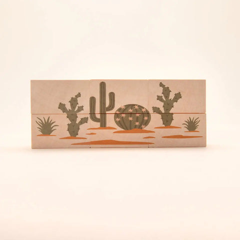 Uncle Goose Desert Educational Blocks Set – 6 Handcrafted Basswood Puzzle Toys | Made in USA Uncle Goose  Environments
