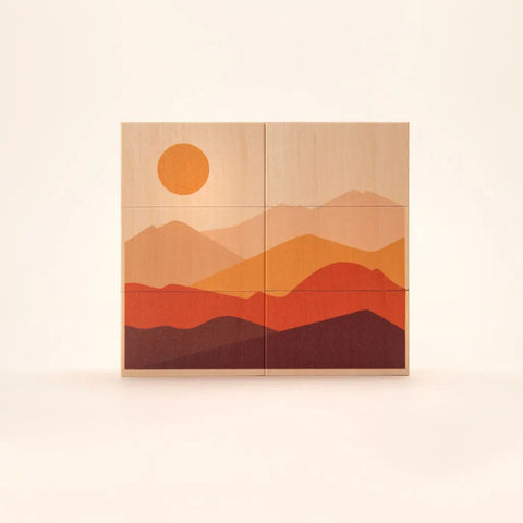 Uncle Goose Desert Educational Blocks Set – 6 Handcrafted Basswood Puzzle Toys | Made in USA Uncle Goose  Environments