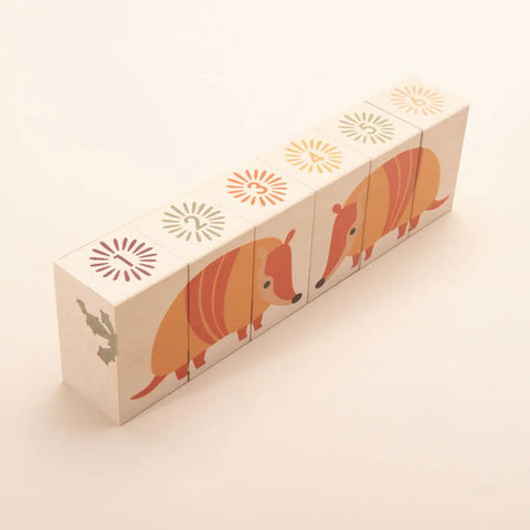 Uncle Goose Desert Educational Blocks Set – 6 Handcrafted Basswood Puzzle Toys | Made in USA Uncle Goose  Environments