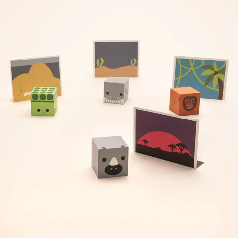 Uncle Goose Educational Endangered Species Wooden Blocks 1.75 Inch Cubes – Eco-Friendly Toy Set | Made in USA Uncle Goose  Cubelings