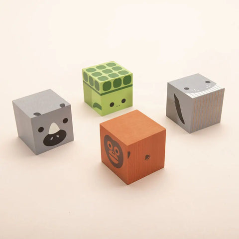 Uncle Goose Educational Endangered Species Wooden Blocks 1.75 Inch Cubes – Eco-Friendly Toy Set | Made in USA Uncle Goose  Cubelings