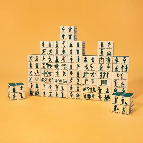 Uncle Goose Educational Movie Genre Blocks – 28pcs 1.75 Inch Basswood Cubes | Made in USA Handcrafted Toy Set Uncle Goose  Eclectic