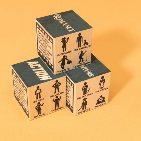 Uncle Goose Educational Movie Genre Blocks – 28pcs 1.75 Inch Basswood Cubes | Made in USA Handcrafted Toy Set Uncle Goose  Eclectic