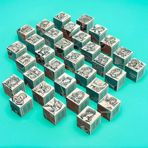 Uncle Goose Greek Mythology Wooden Blocks 32-Pack 1.75 Inch Cubes – Made in USA | Sustainable Basswood Toy Set Uncle Goose  Eclectic