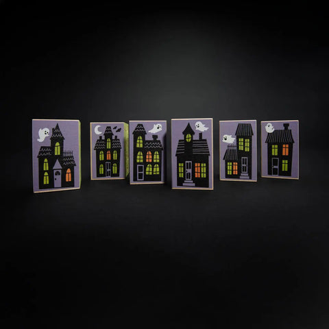 Uncle Goose Halloween Wooden Blocks Set – 6 Pieces 3x1.75 Inch Buildable Toy | Sustainable Basswood | Made in USA Uncle Goose  Environments