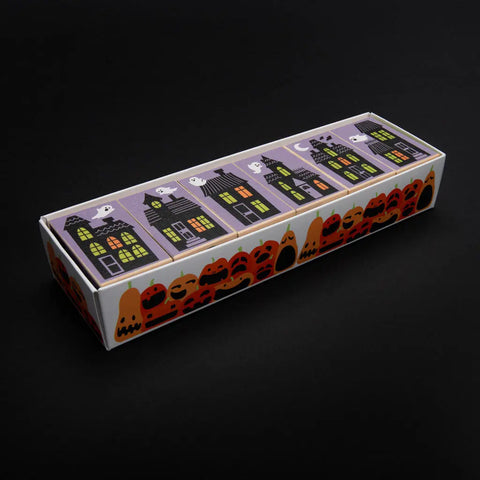 Uncle Goose Halloween Wooden Blocks Set – 6 Pieces 3x1.75 Inch Buildable Toy | Sustainable Basswood | Made in USA Uncle Goose  Environments