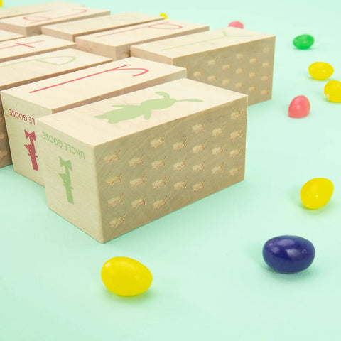 Uncle Goose Happy Easter Letter Blocks Uncle Goose  Decor