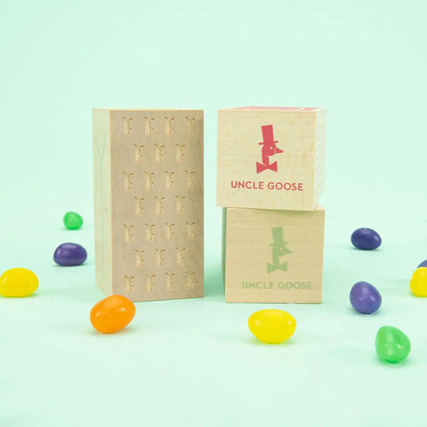 Uncle Goose Happy Easter Wooden Letter Blocks – 3.5 Inch Sustainable Basswood Decor | Made in USA Uncle Goose  Decor
