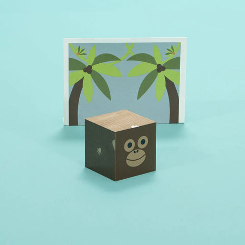 Uncle Goose Jungle Animal Wooden Blocks Set – 4pcs 1.75 Inch Cubes | Made in USA - Sustainable Basswood Toy Uncle Goose  Cubelings