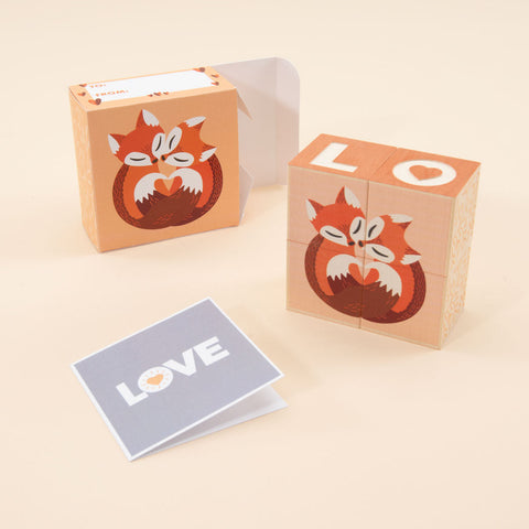 Uncle Goose Wooden Love Puzzle Blocks – Sustainable Basswood Toy | Made in USA