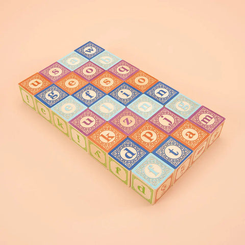 Uncle Goose Lowercase Alphabet Blocks 28-Piece Set – 1.75 Inch Wooden Cubes | Made in USA Educational Toy Uncle Goose  Classic Goose