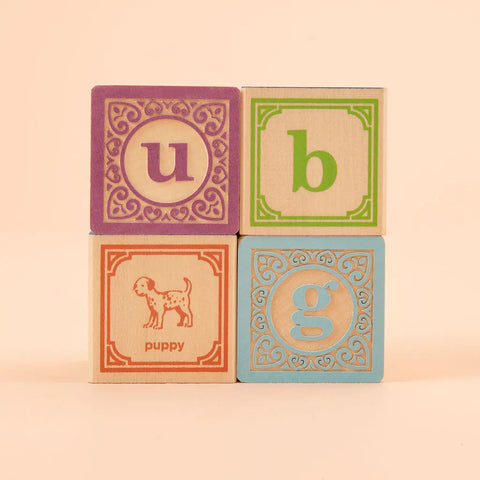 Uncle Goose Lowercase Alphabet Blocks 28-Piece Set – 1.75 Inch Wooden Cubes | Made in USA Educational Toy Uncle Goose  Classic Goose