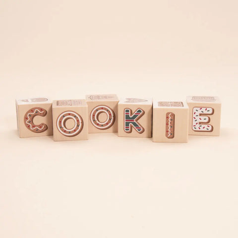 Uncle Goose Merry Christmas Alphabet Blocks – 14pcs 1.75 Inch Frosted Letter Cubes | Educational Toddler Toy Made in USA Uncle Goose  Decor