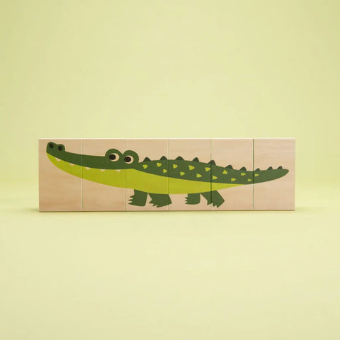 Uncle Goose Swamp Scene Wooden Blocks Set – 6 Pieces 3x1.75 Inch – Sustainable Basswood Toy | Made in USA Uncle Goose  Environments