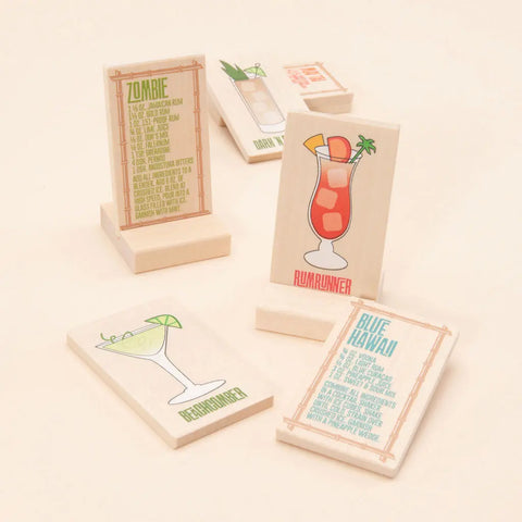 Uncle Goose Tiki Cocktail Wooden Chips Set – 24 Pieces 3x1.75 Inch – Sustainable Basswood Barware | Made in USA Uncle Goose 