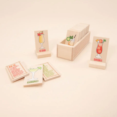 Uncle Goose Tiki Cocktail Wooden Chips Set – 24 Pieces 3x1.75 Inch – Sustainable Basswood Barware | Made in USA Uncle Goose 