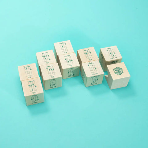 Uncle Goose Ukulele Chord Cubes Set – 9 Basswood Blocks With V-Tray | Made in USA Uncle Goose  Grow