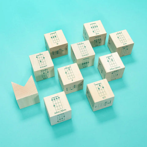 Uncle Goose Ukulele Chord Cubes Set – 9 Basswood Blocks With V-Tray | Made in USA Uncle Goose  Grow
