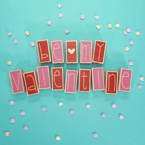 Uncle Goose Valentine Letter Blocks Uncle Goose  Decor